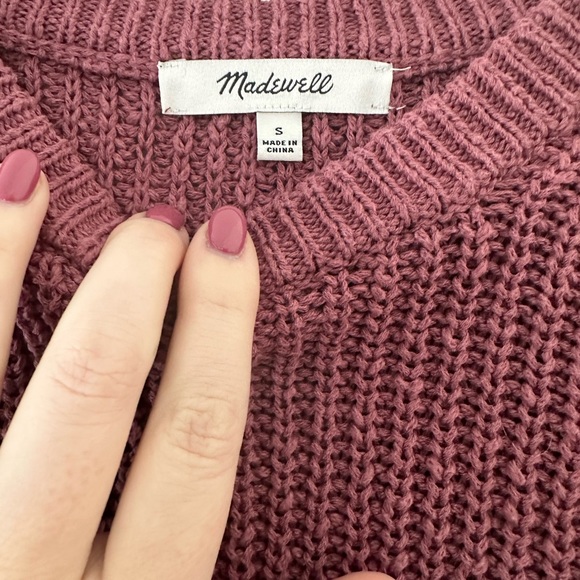 Small mauve Madewell chunky knit sweater - Picture 2 of 2
